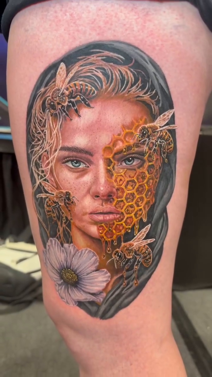 Tattoo by @josh_tattoo — realism, black_and_grey