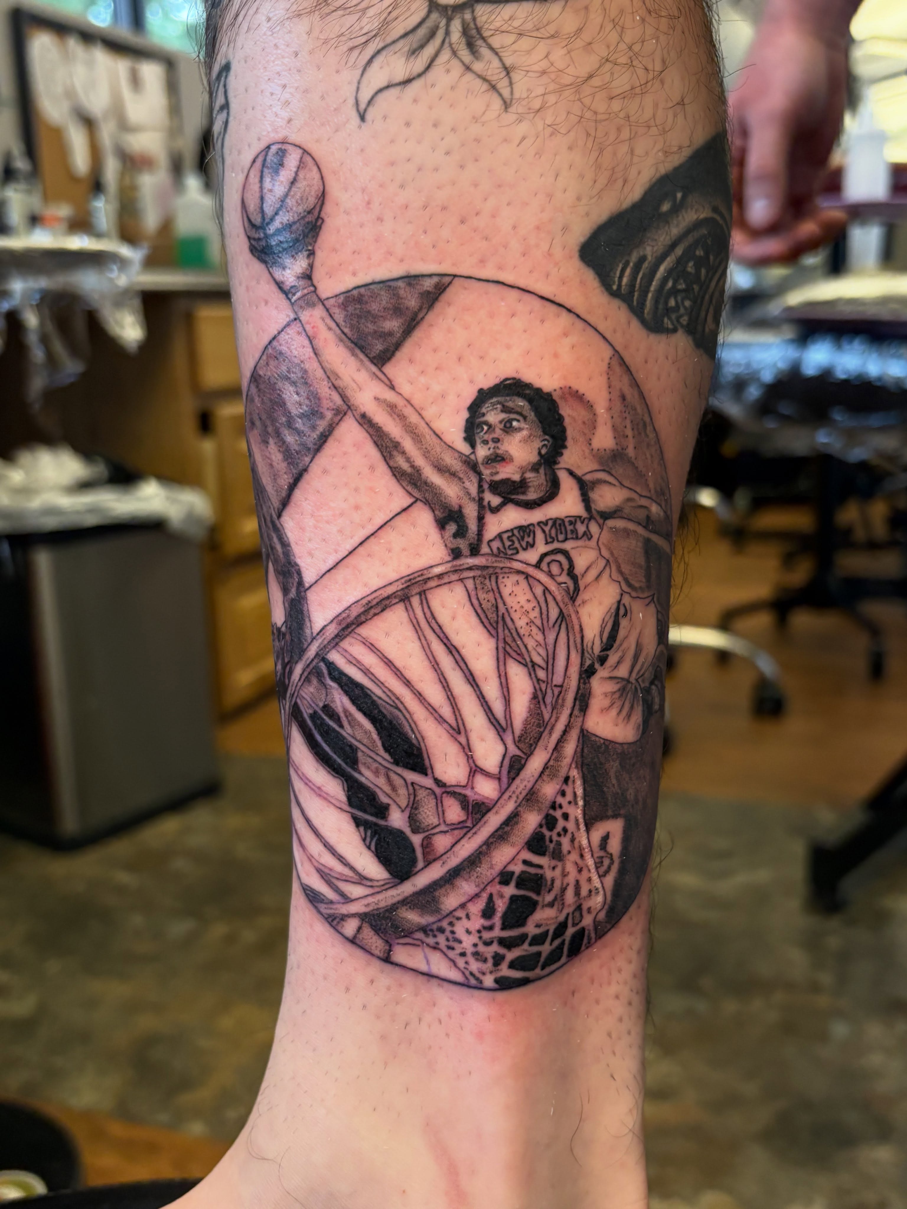 Tattoo by @lukeybtattoo — realism, black_and_grey