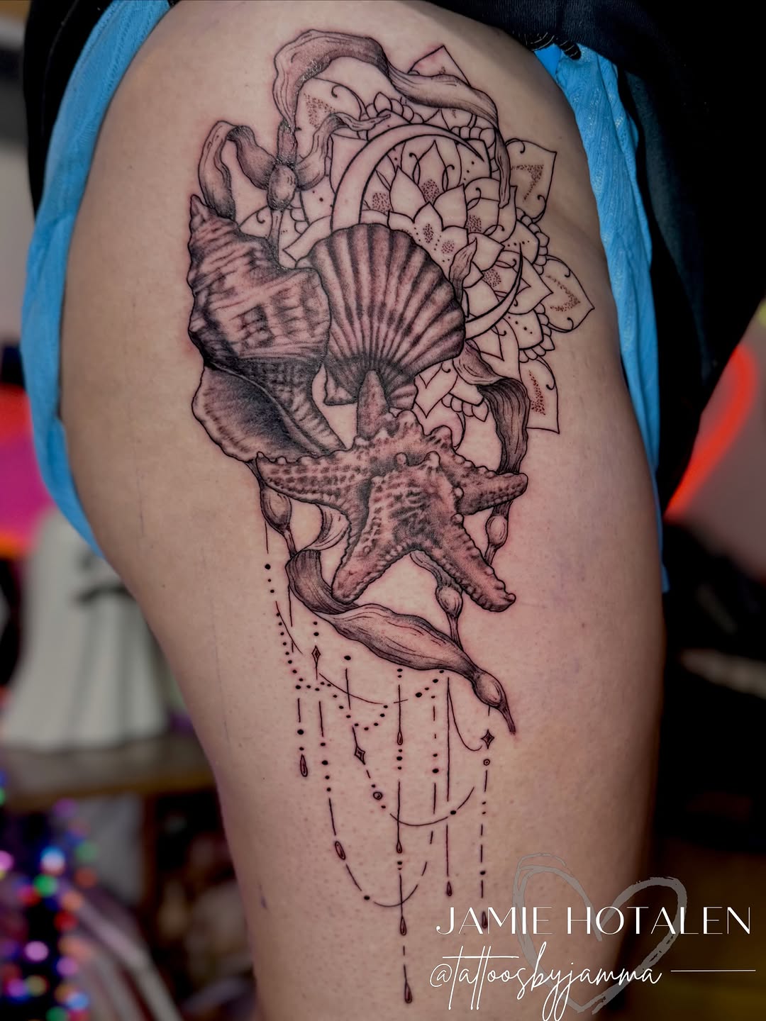 Tattoo by @tattoosbyjamma — black_and_grey, ornamental