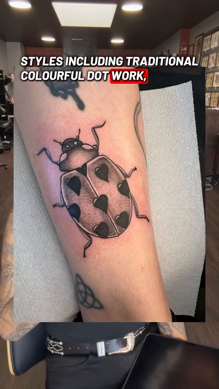 Tattoo by @flores_tattoosss — dotwork, american_traditional