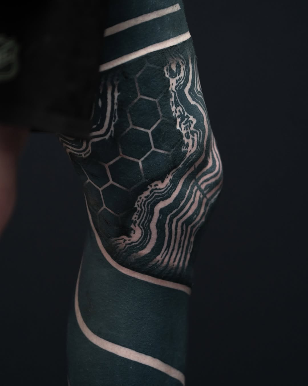 Tattoo by @katiemizuno — blackwork, geometric