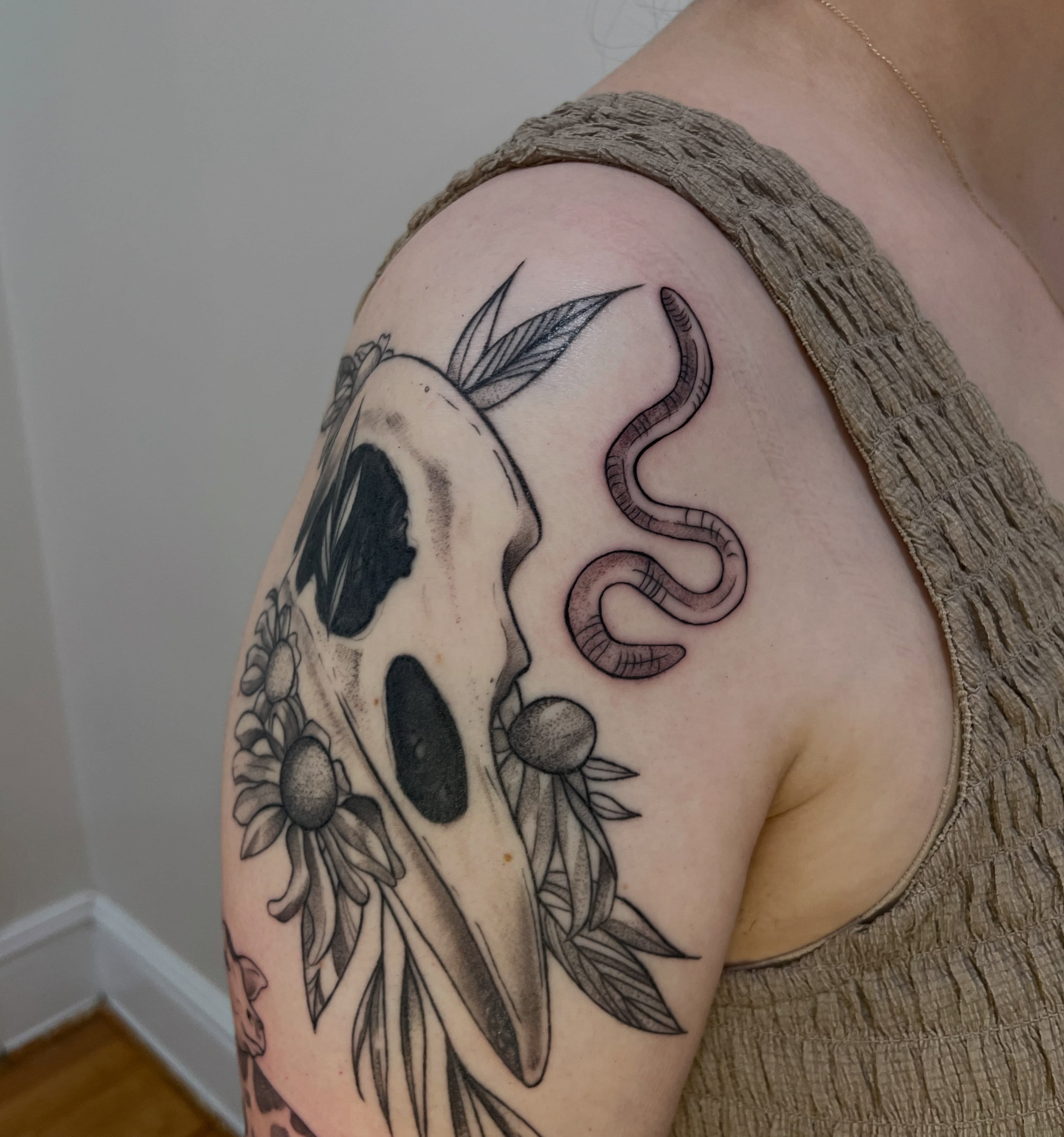 Tattoo by @ghostlypokes — black_and_grey