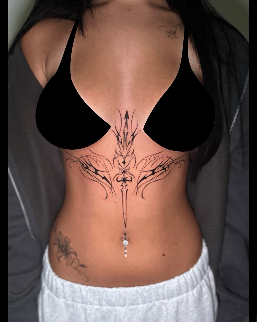 Tribal tribal tattoo on the back by 𝕹𝖆𝖙