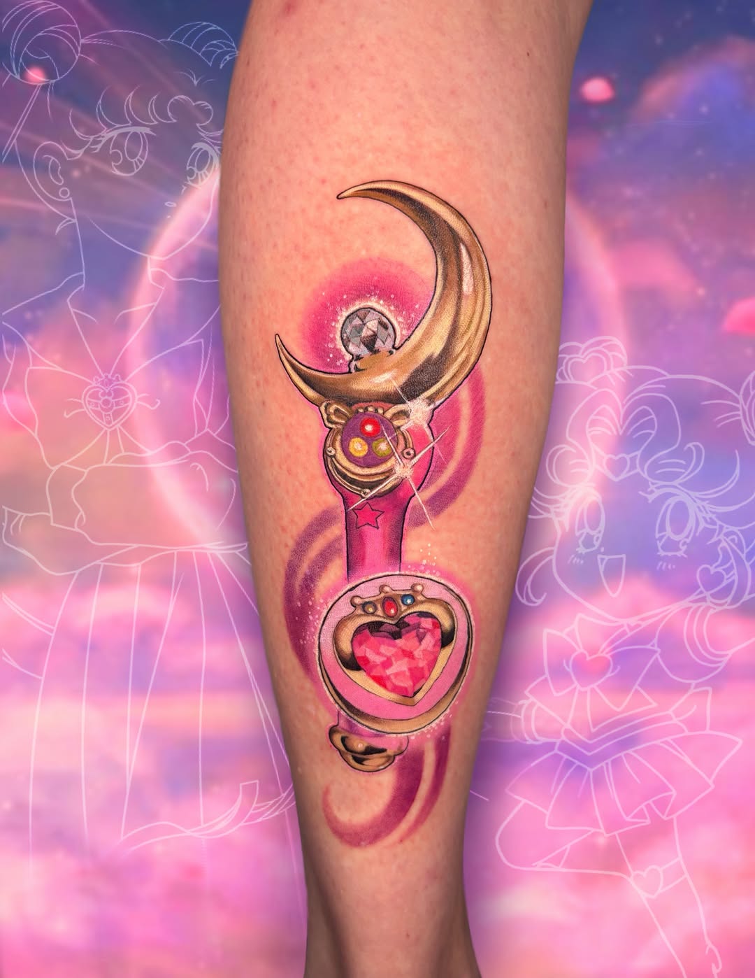 Tattoo by @hongo.azul.tattoos — neo_traditional, anime