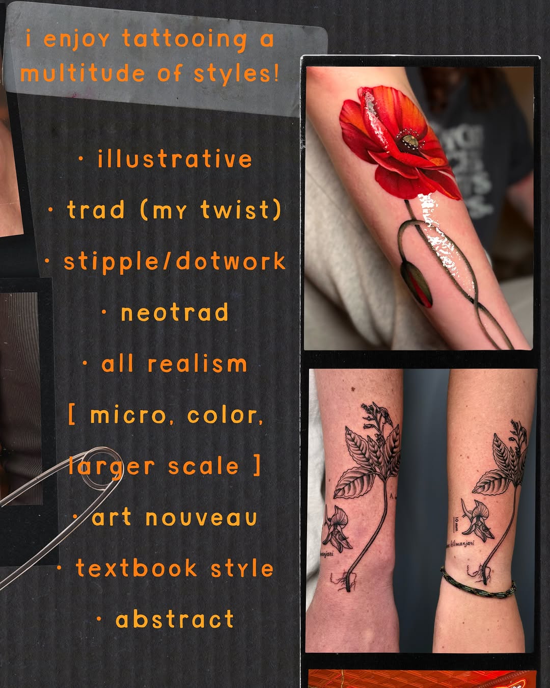 Tattoo by @slightlyorange — realism, fine_line