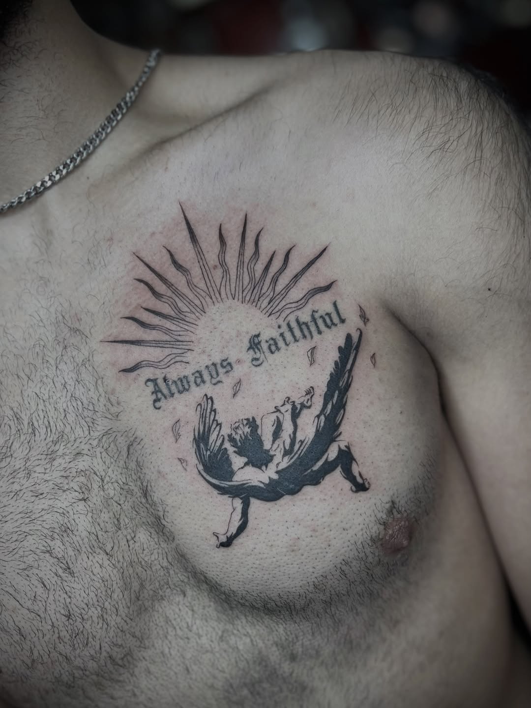 Tattoo by @lexirosetattoo โ lettering_script, blackwork