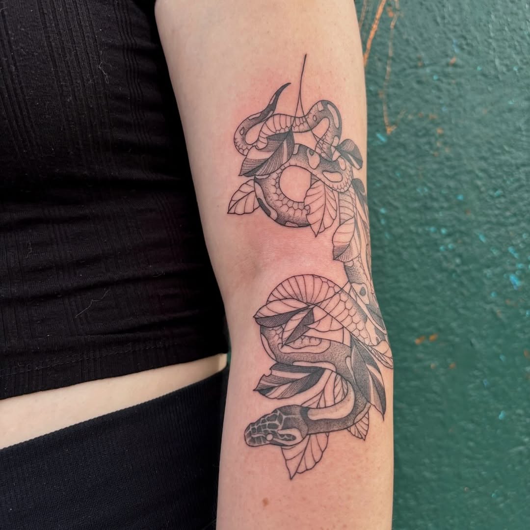 Tattoo by @emmaleighrosetattoos — black_and_grey, illustrative