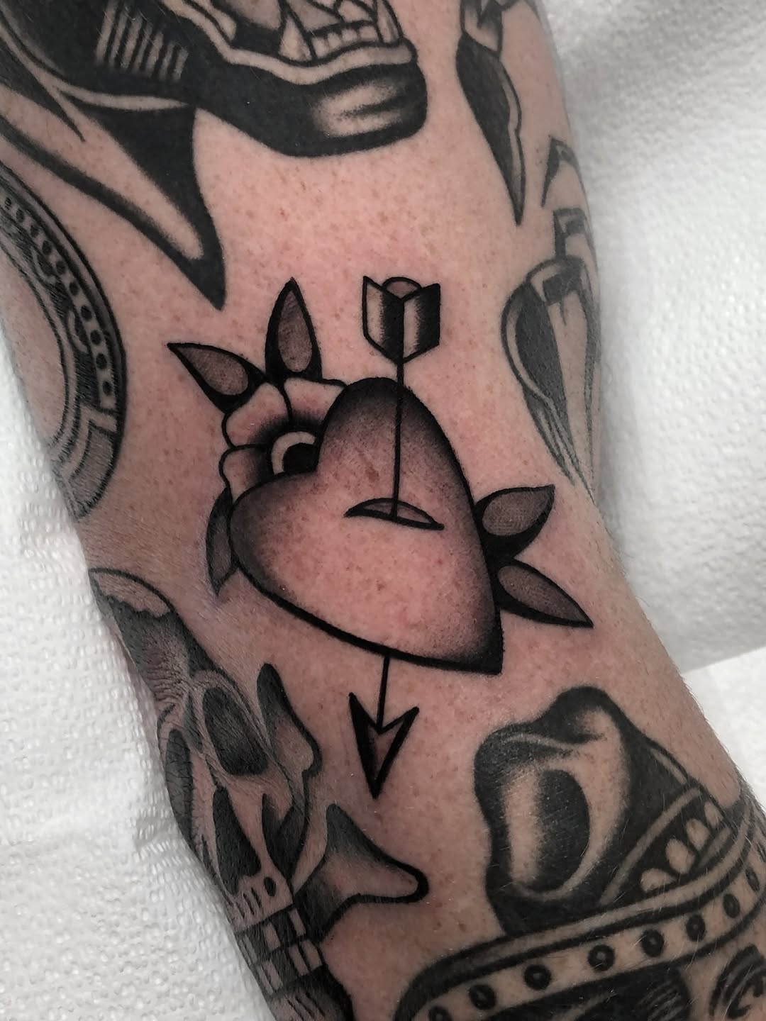 Tattoo by @angelwesttattoo — american_traditional, black_and_grey
