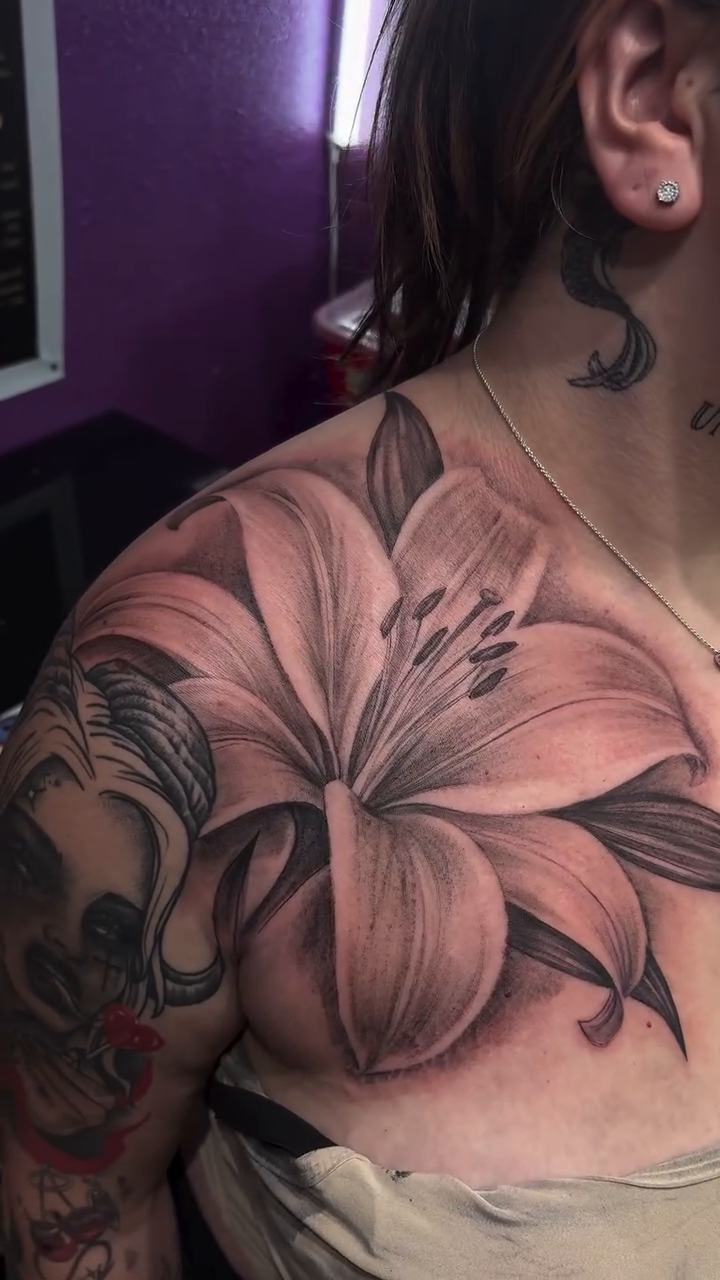 Tattoo by @forevergoldenstudios — realism, black_and_grey