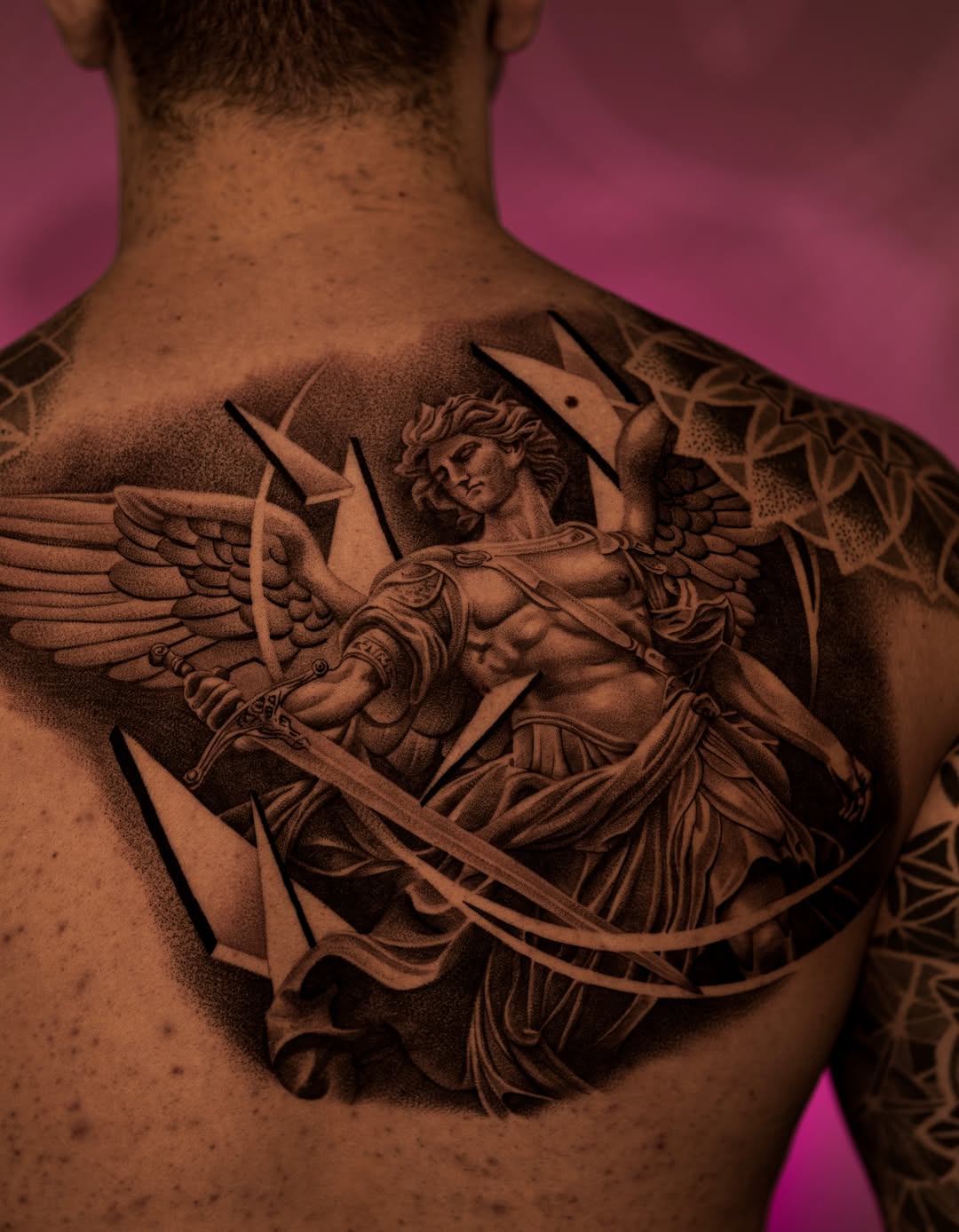 Tattoo by @jonlaflore — realism, dotwork