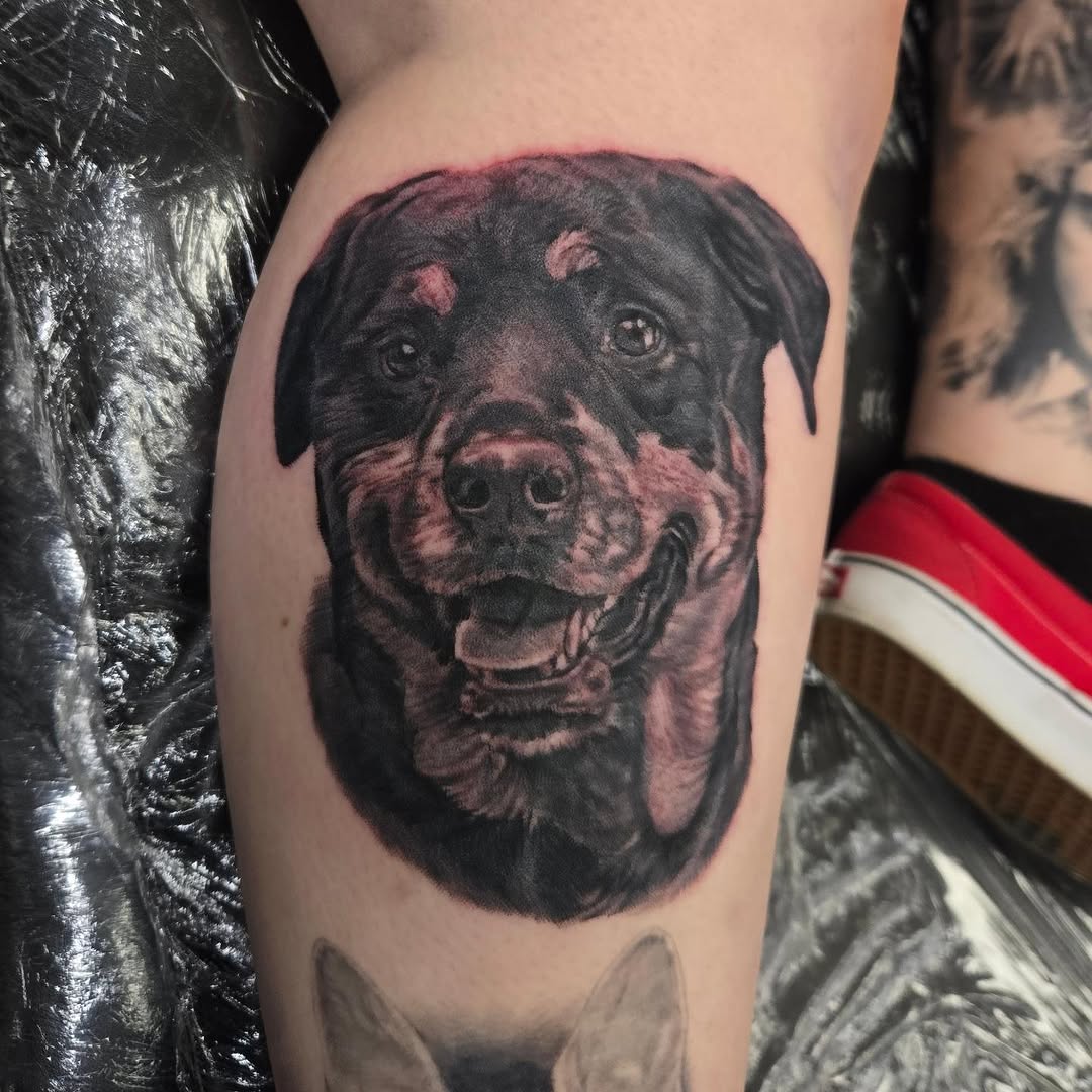 Tattoo by @heathen_tattooer โ realism, black_and_grey