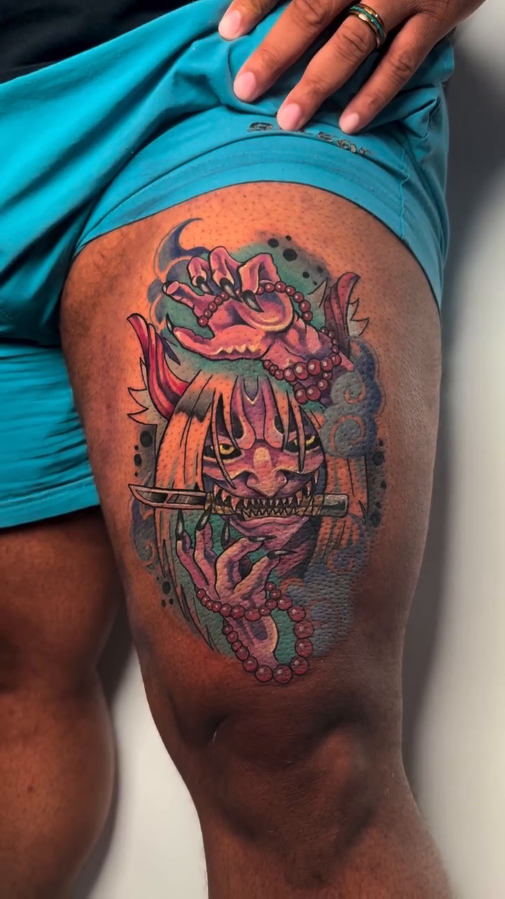 Tattoo by @paperairplanejane — japanese_irezumi, trash_polka