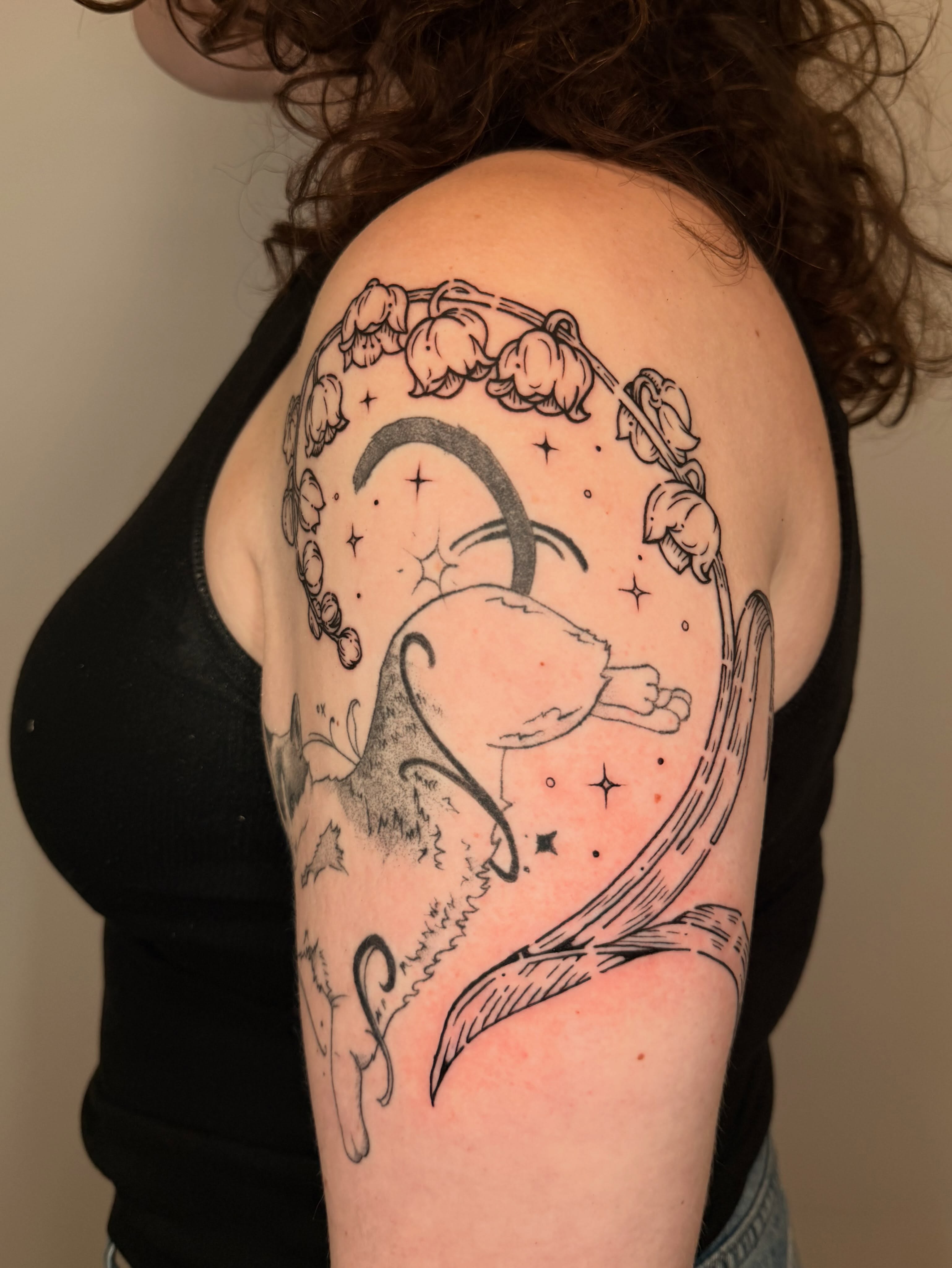 Tattoo by @stebie_inks — black_and_grey