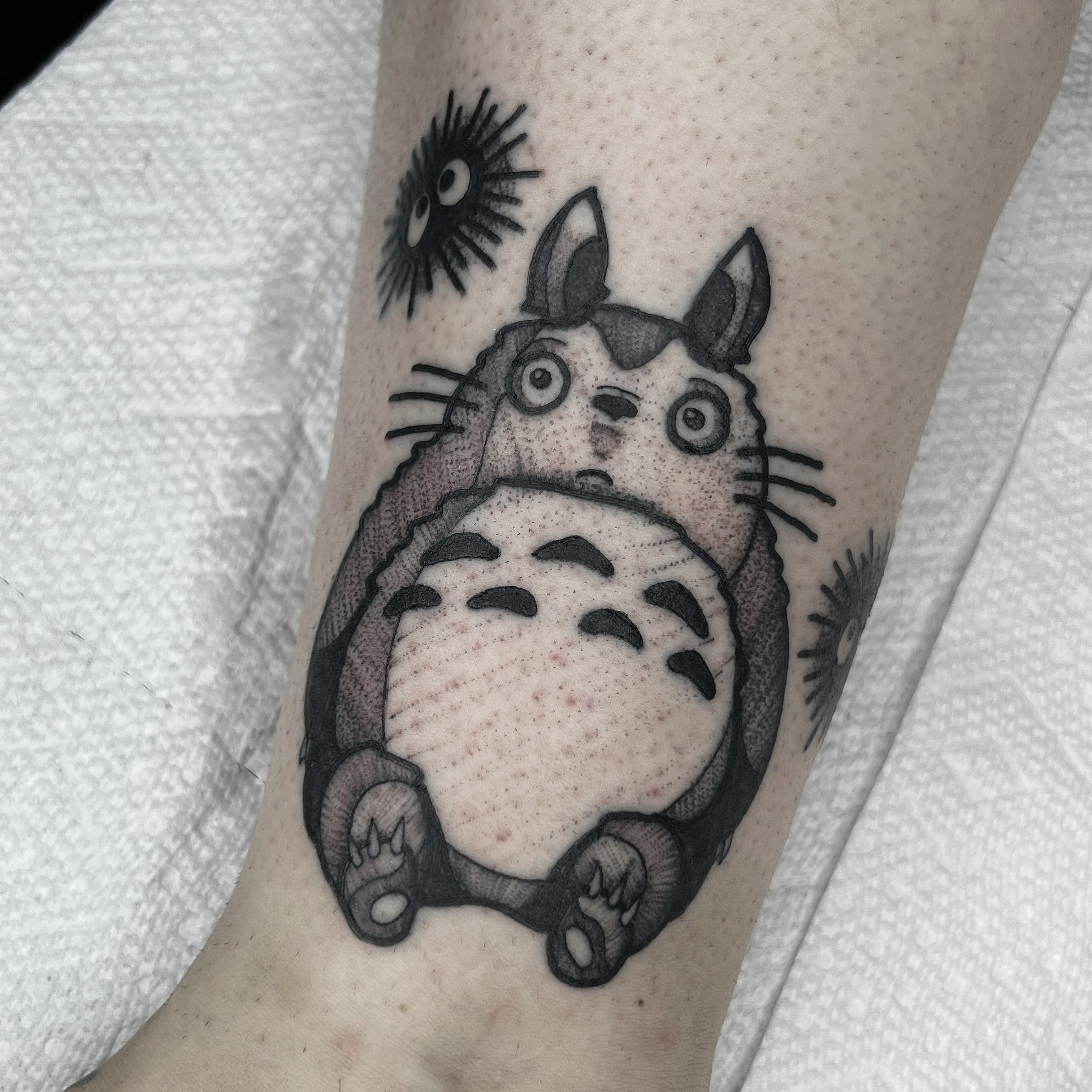 Tattoo by @themeganclifton — dotwork, anime