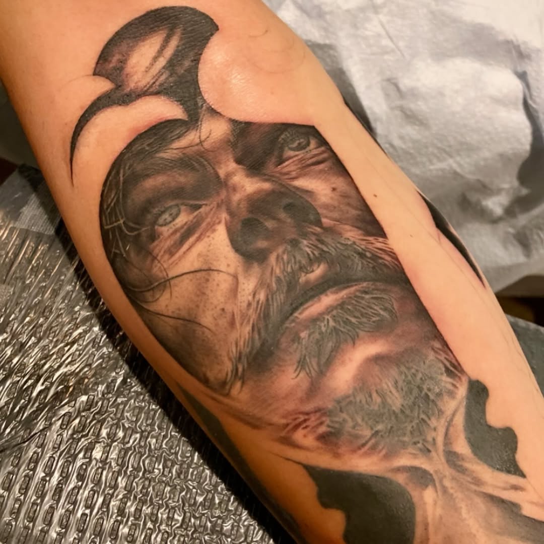 Tattoo by @inklifecrazy — realism, black_and_grey
