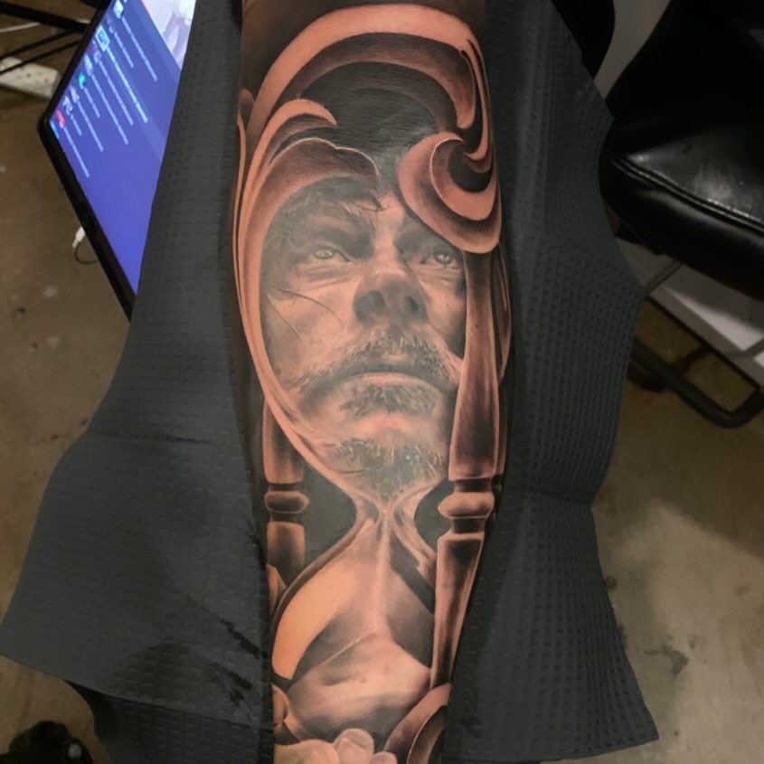 Tattoo by @inklifecrazy — realism, black_and_grey