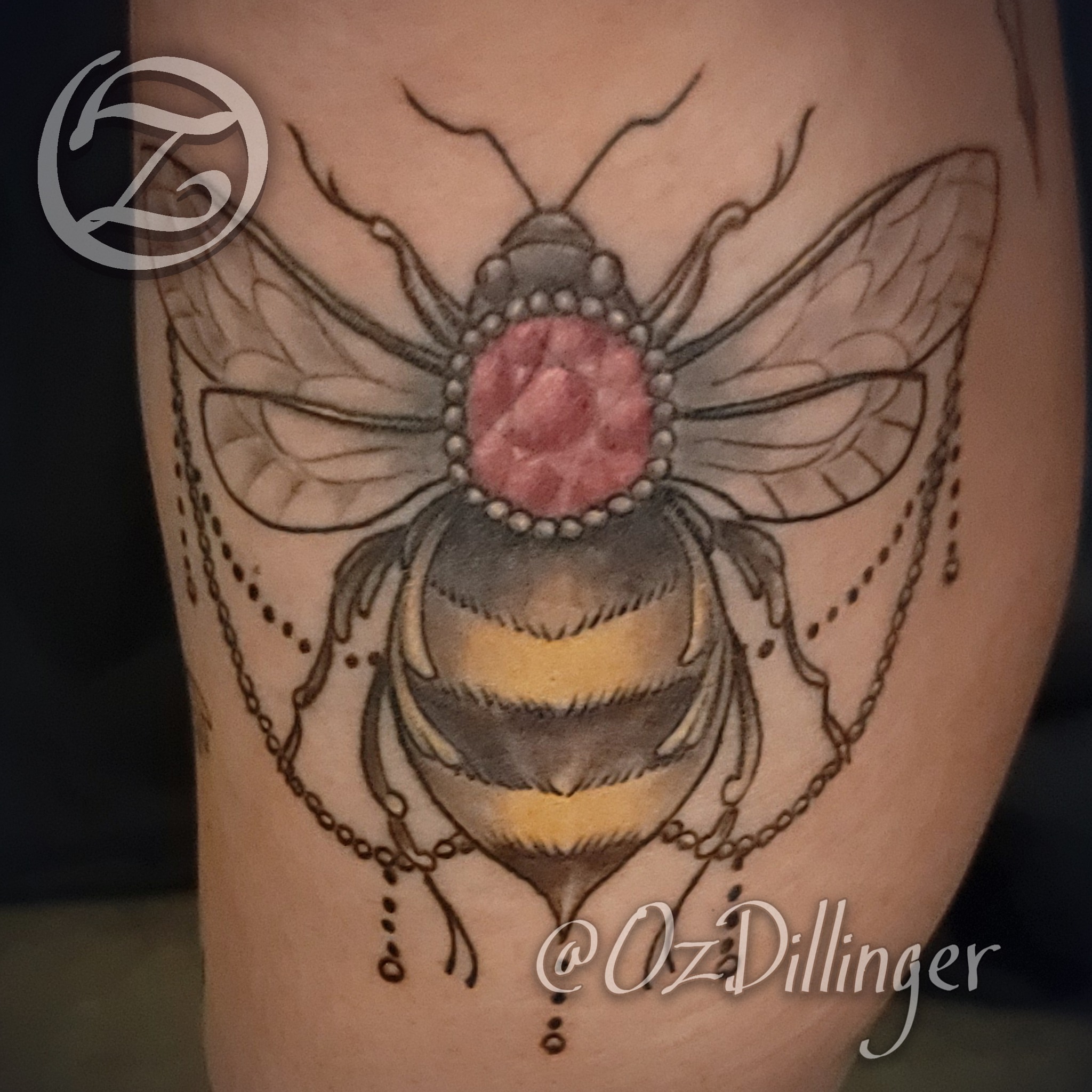 Tattoo by @ozdillinger — american_traditional, dotwork