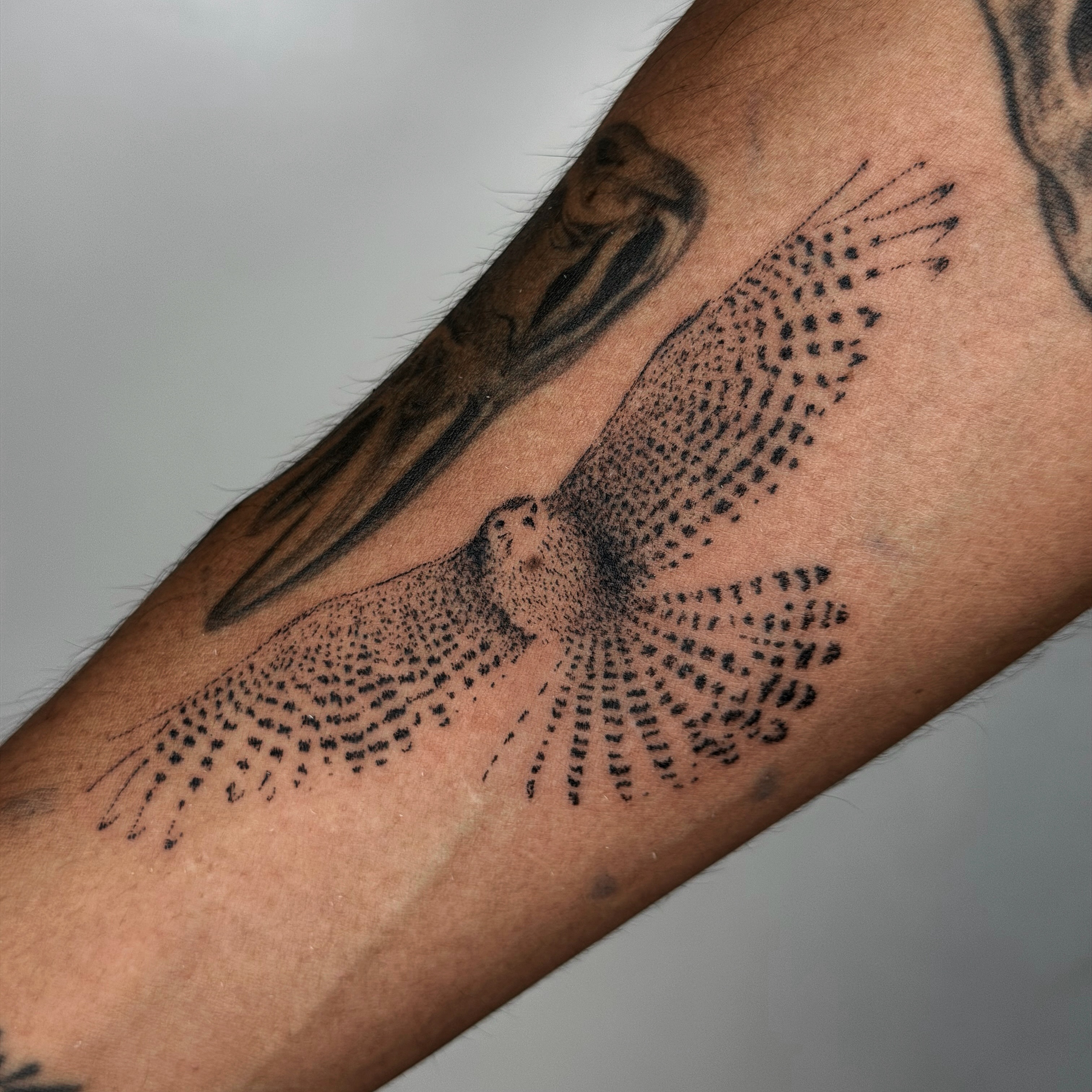 Tattoo by @handpokeforever — dotwork