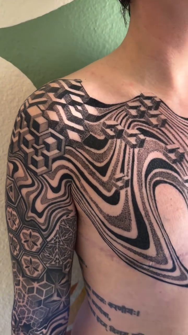 Tattoo by @sound_sanctuary_tattoos — geometric, blackwork