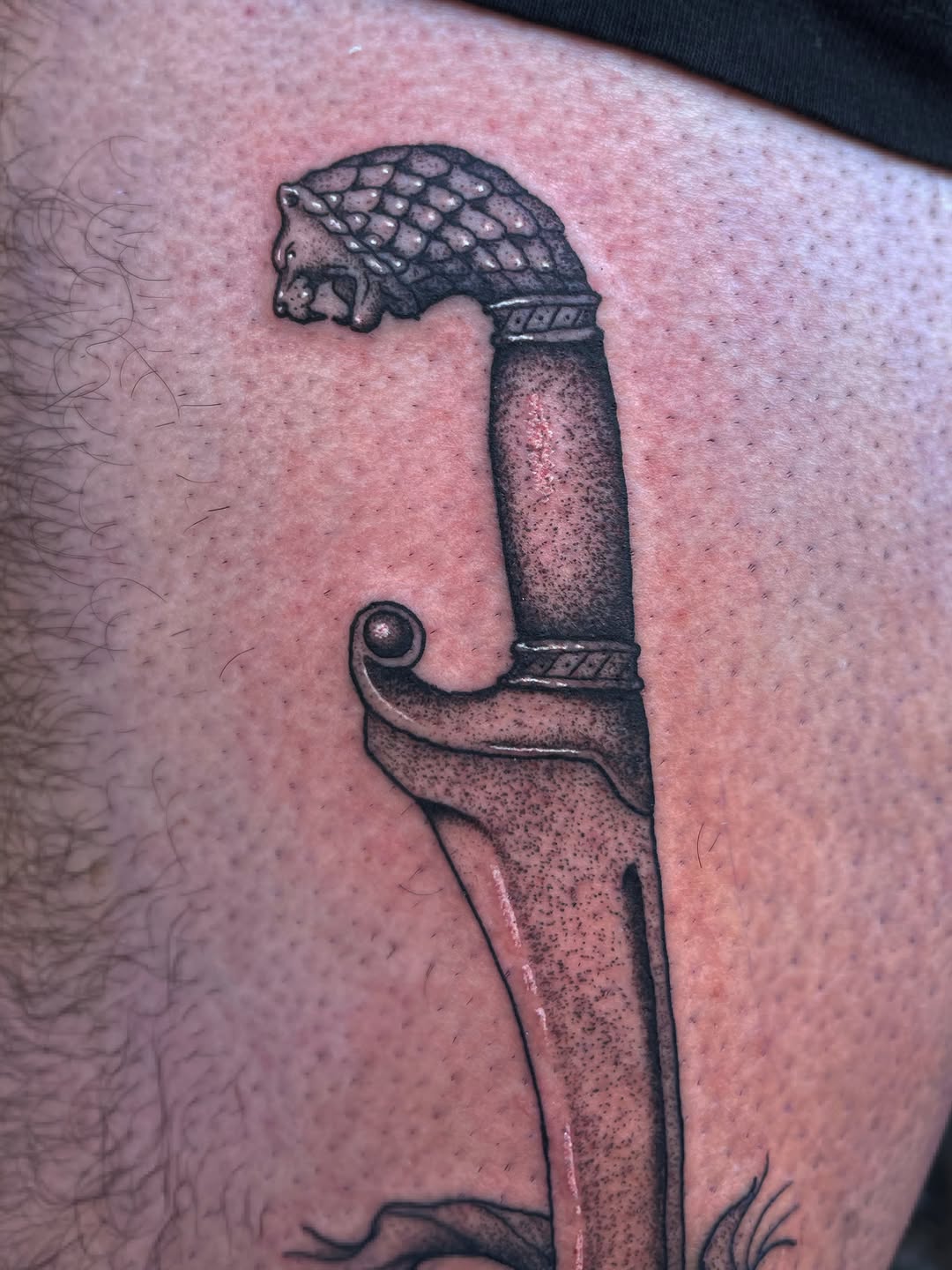 Tattoo by @goatnap — black_and_grey, realism