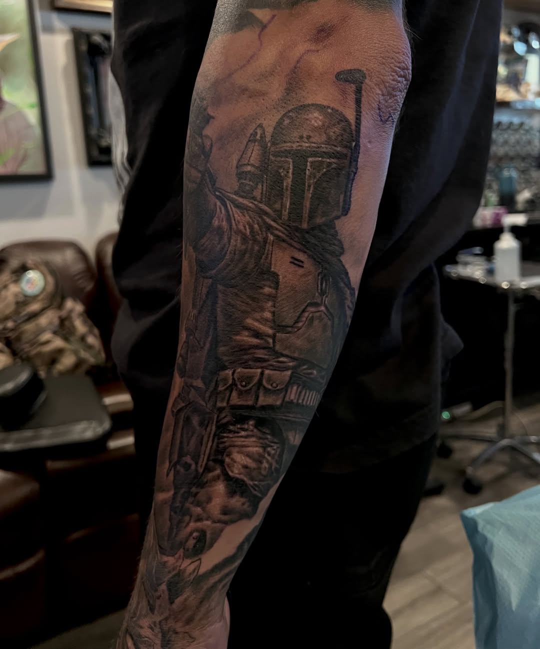 Tattoo by @aaronpackardta2 — black_and_grey