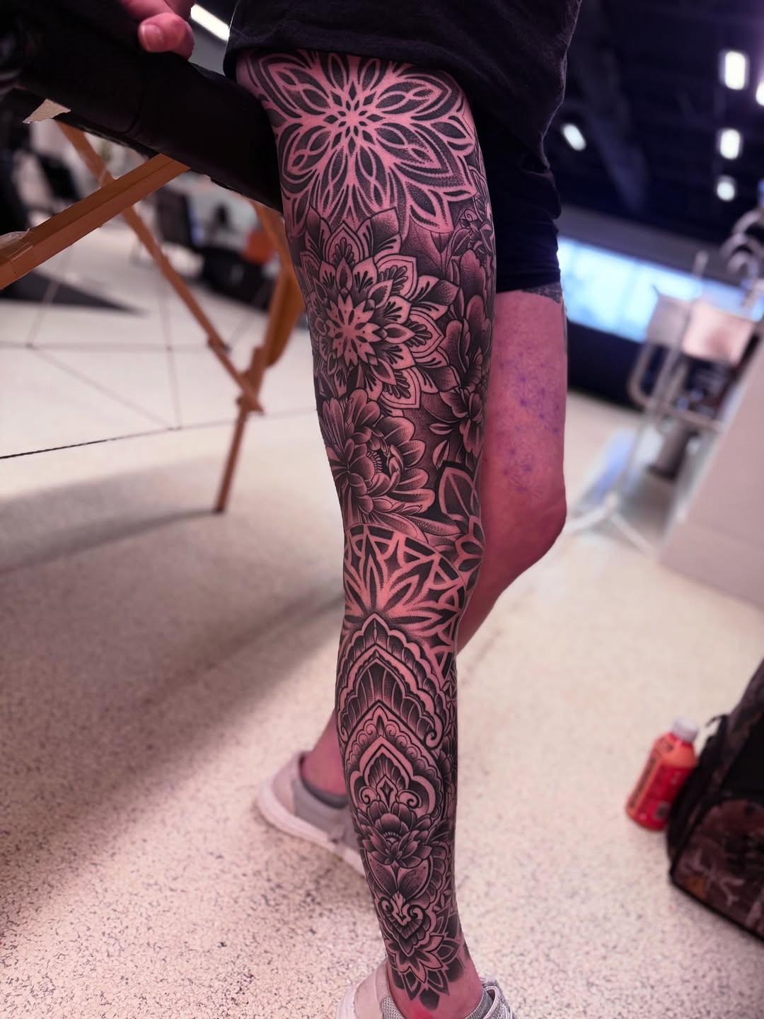 Tattoo by @dallasdiorio β geometric, dotwork