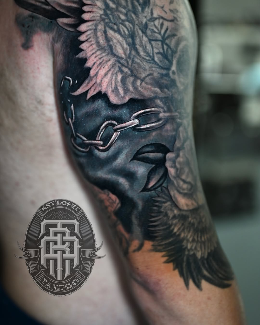 Tattoo by @artlopeztattoo — black_and_grey, realism