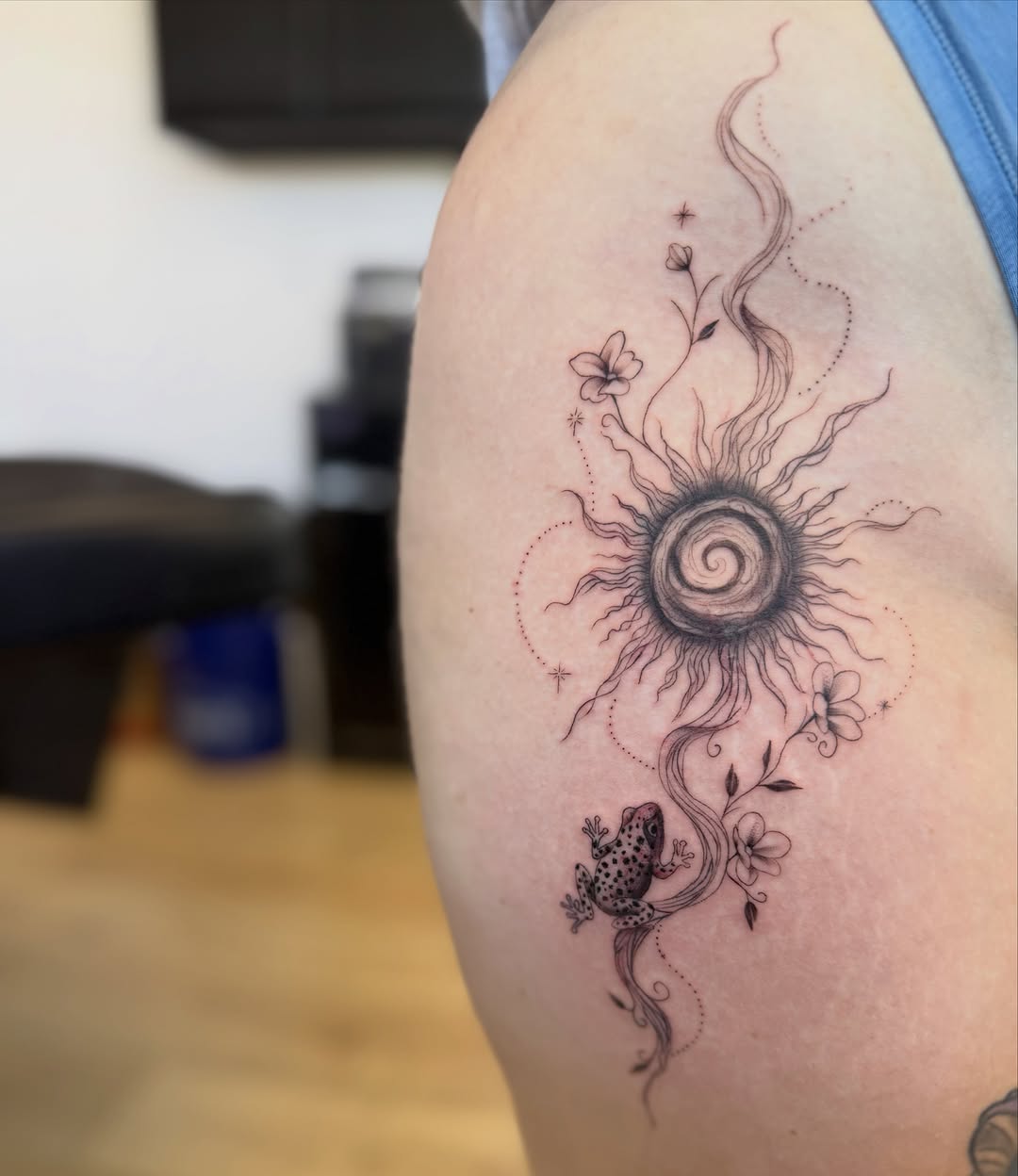 Tattoo by @faith_tat2 — fine_line, black_and_grey