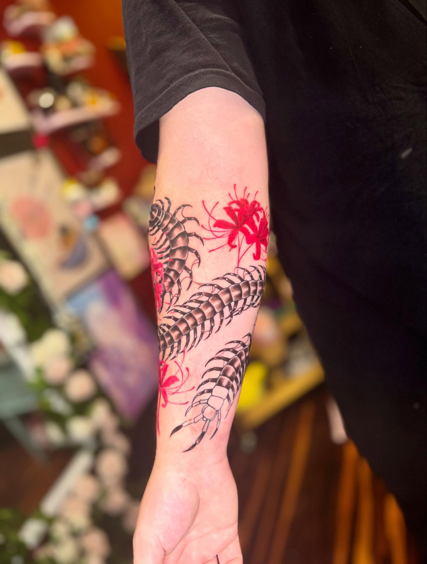 Tattoo by @boogaharts — american_traditional, dotwork