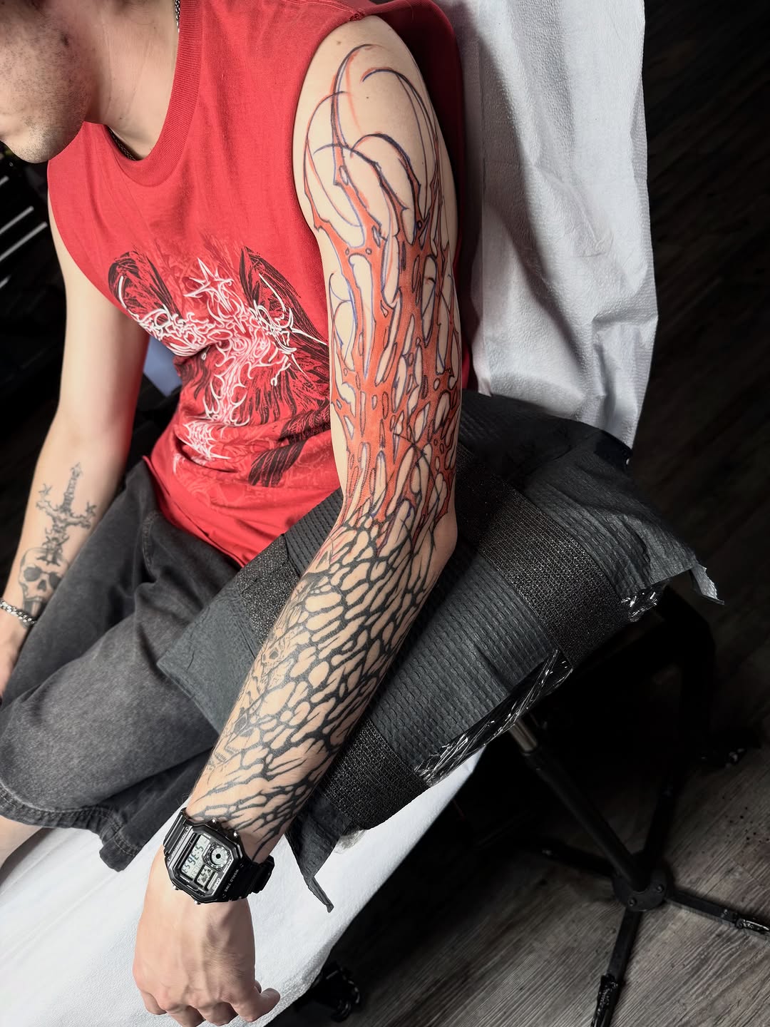 Tattoo by @gloomkvlt β blackwork, trash_polka