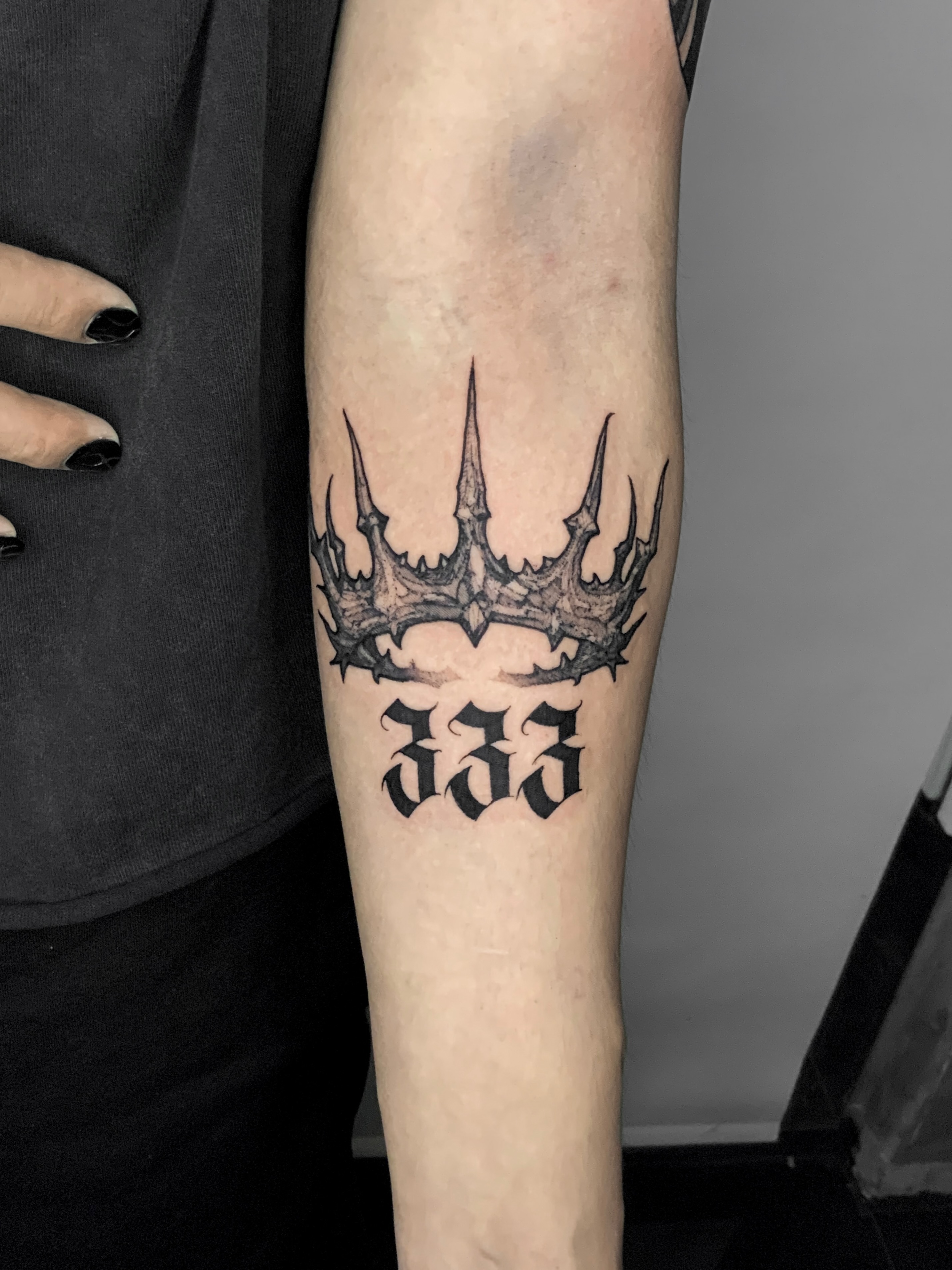 Tattoo by @338tattoo — black_and_grey, geometric