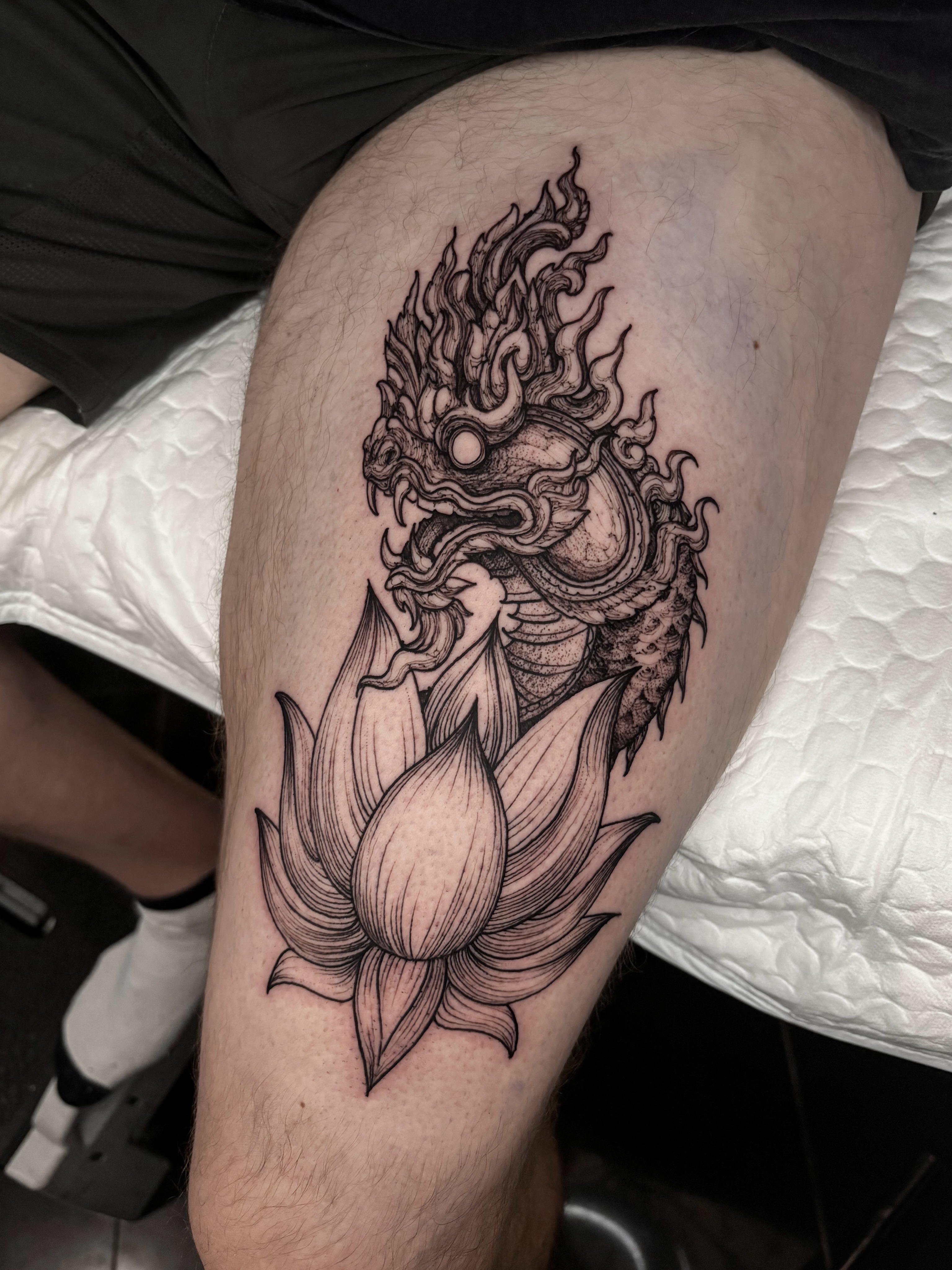 Tattoo by @338tattoo — black_and_grey, realism