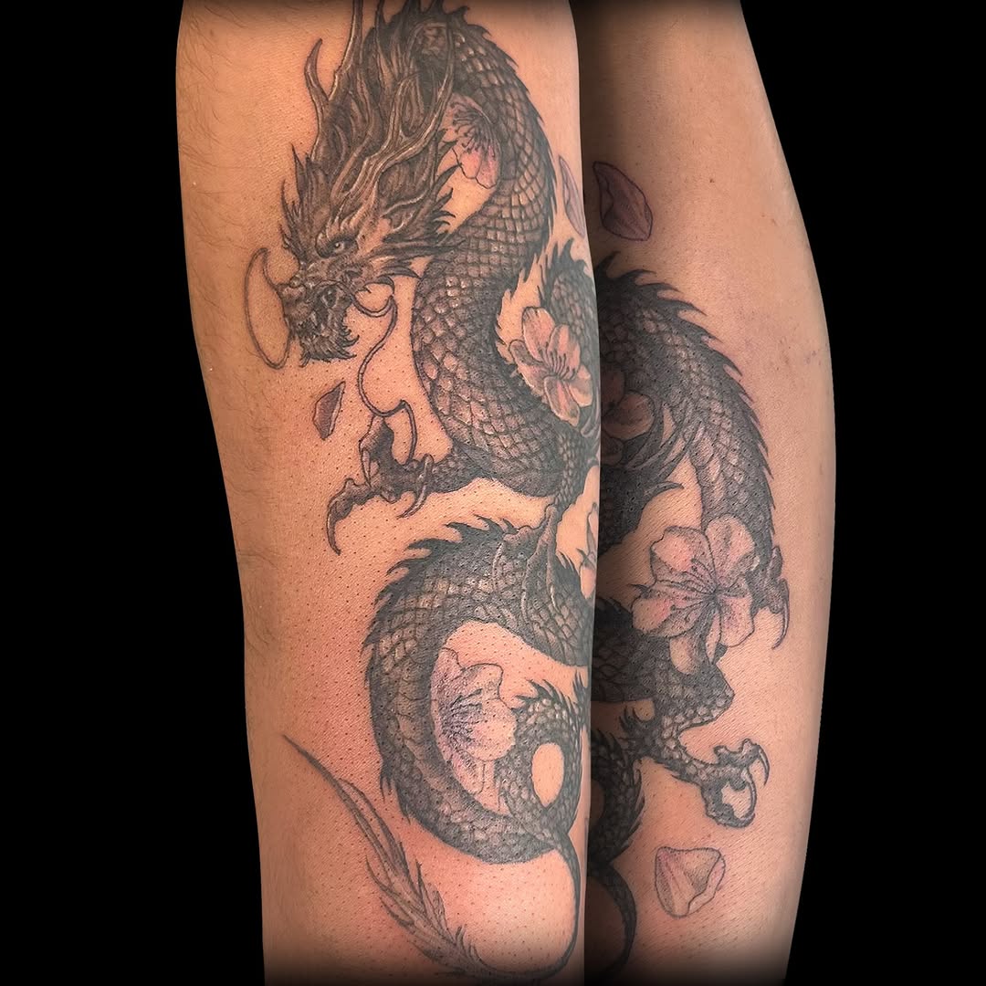 Tattoo by @anyaictattoos — japanese_irezumi, black_and_grey