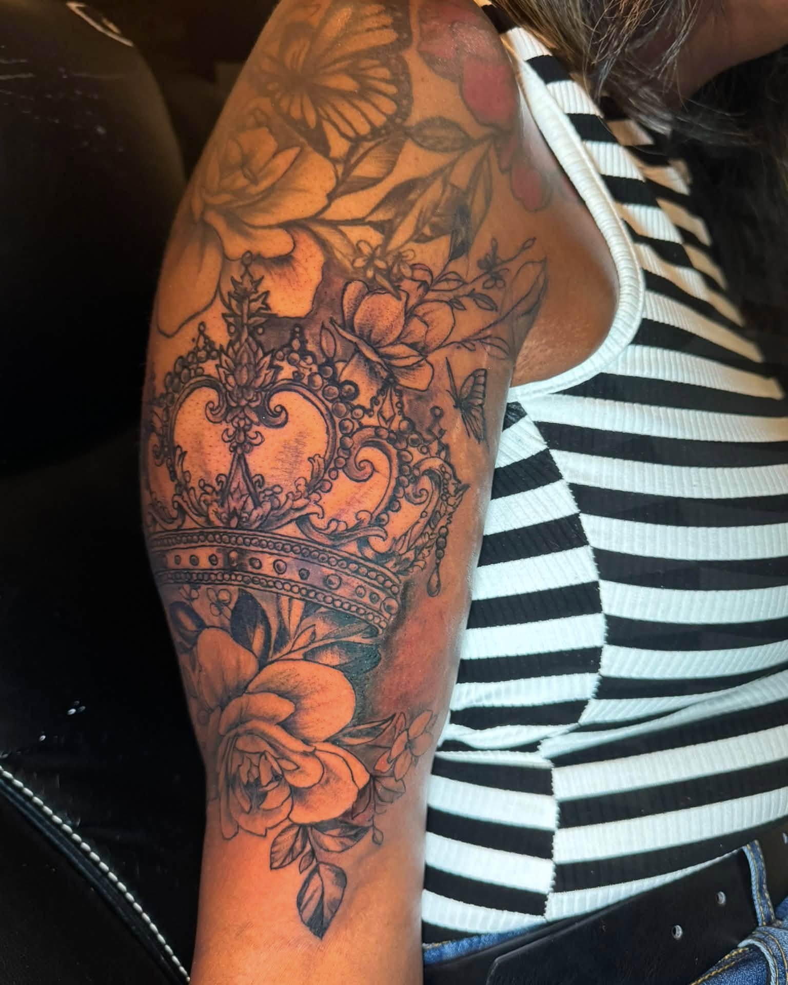 Tattoo by @iamsheinks — black_and_grey, ornamental