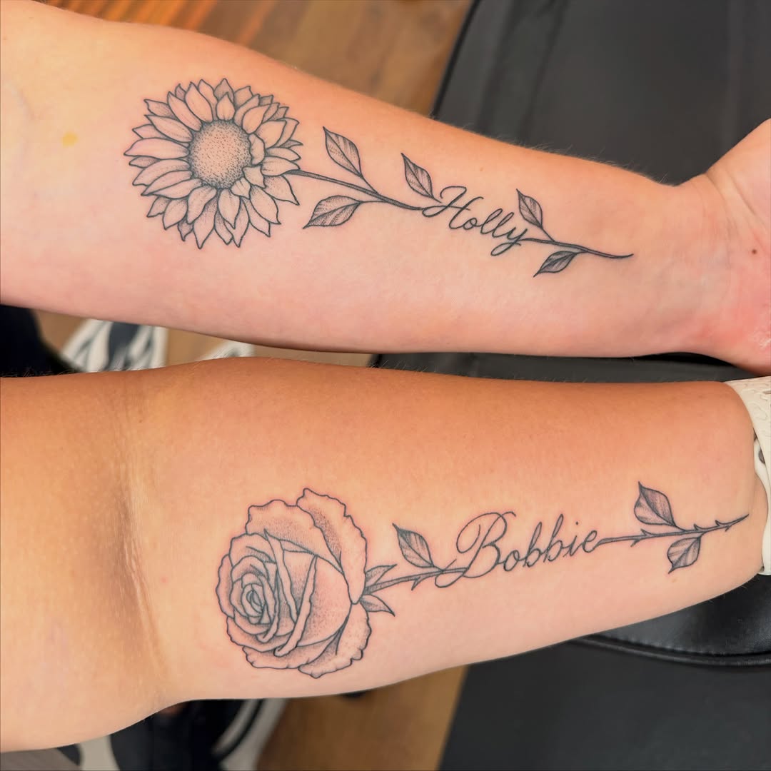 Tattoo by @ericarose_tattoos β fine_line, lettering_script