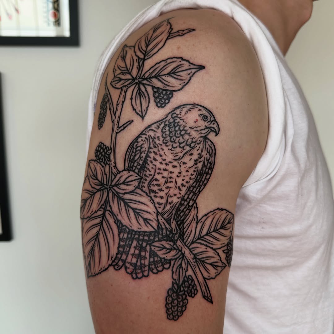 Tattoo by @rosalieocchino — black_and_grey, illustrative