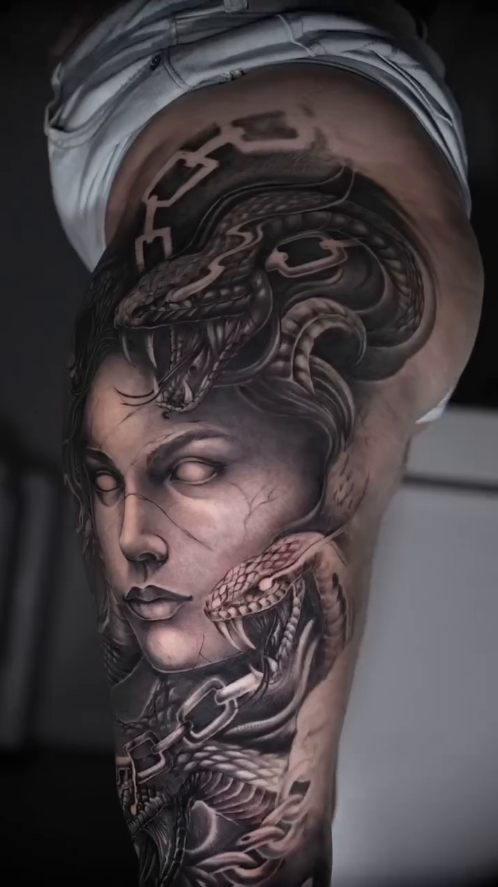 Tattoo by @agtattooartis — realism, black_and_grey
