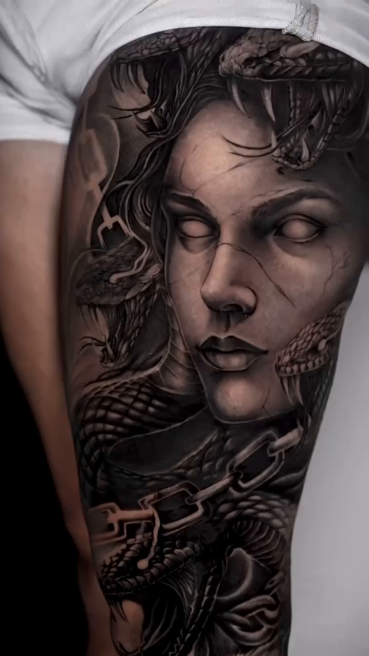 Tattoo by @agtattooartis — realism, dark_realism