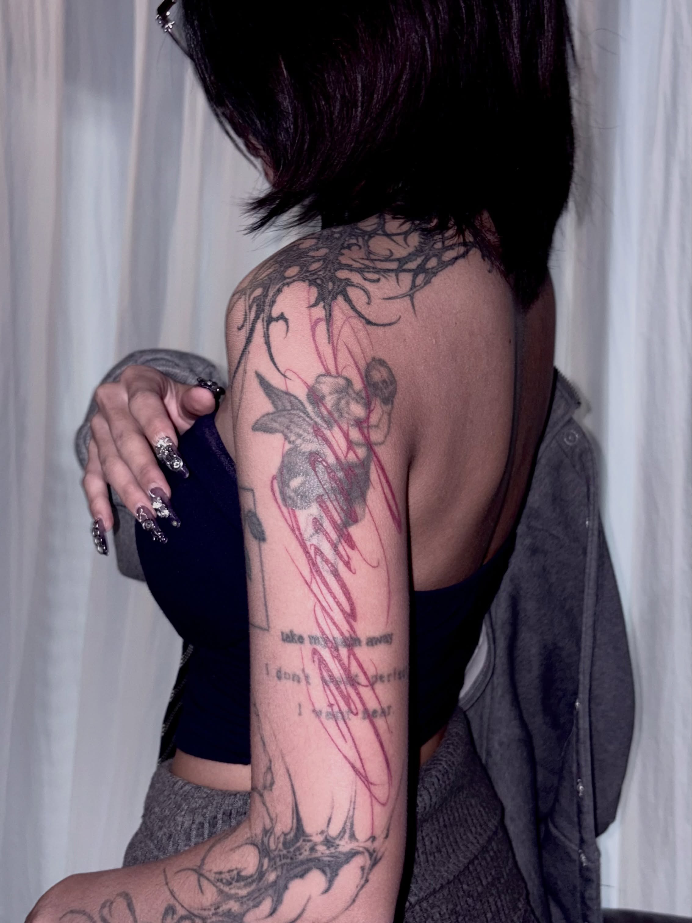 Tattoo by @deathtxpia — black_and_grey