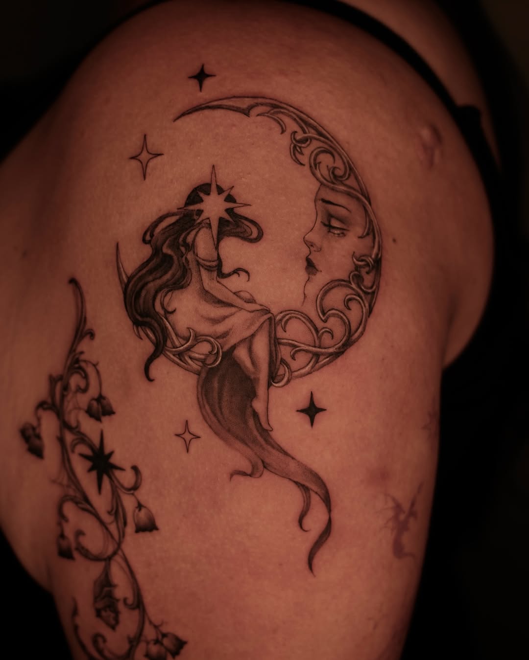 Tattoo by @sabrinawu_tattoo โ fine_line, black_and_grey