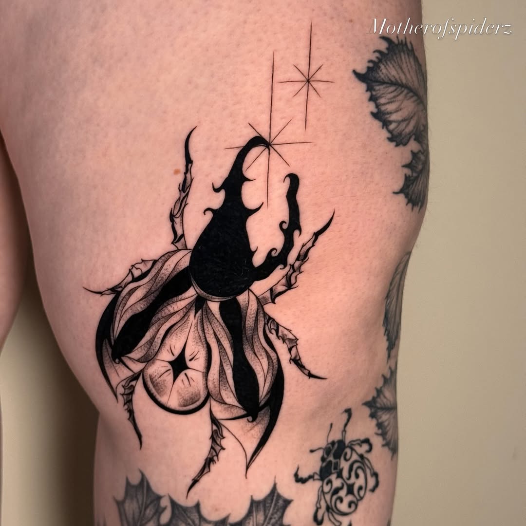 Tattoo by @motherofspiderz β blackwork, ornamental