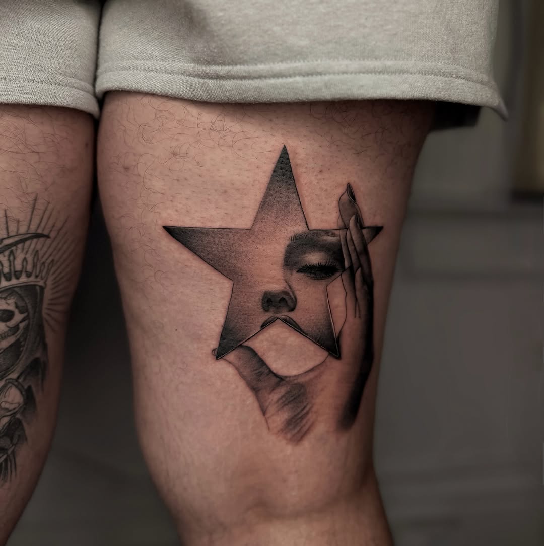 Tattoo by @inkmonic — realism, black_and_grey