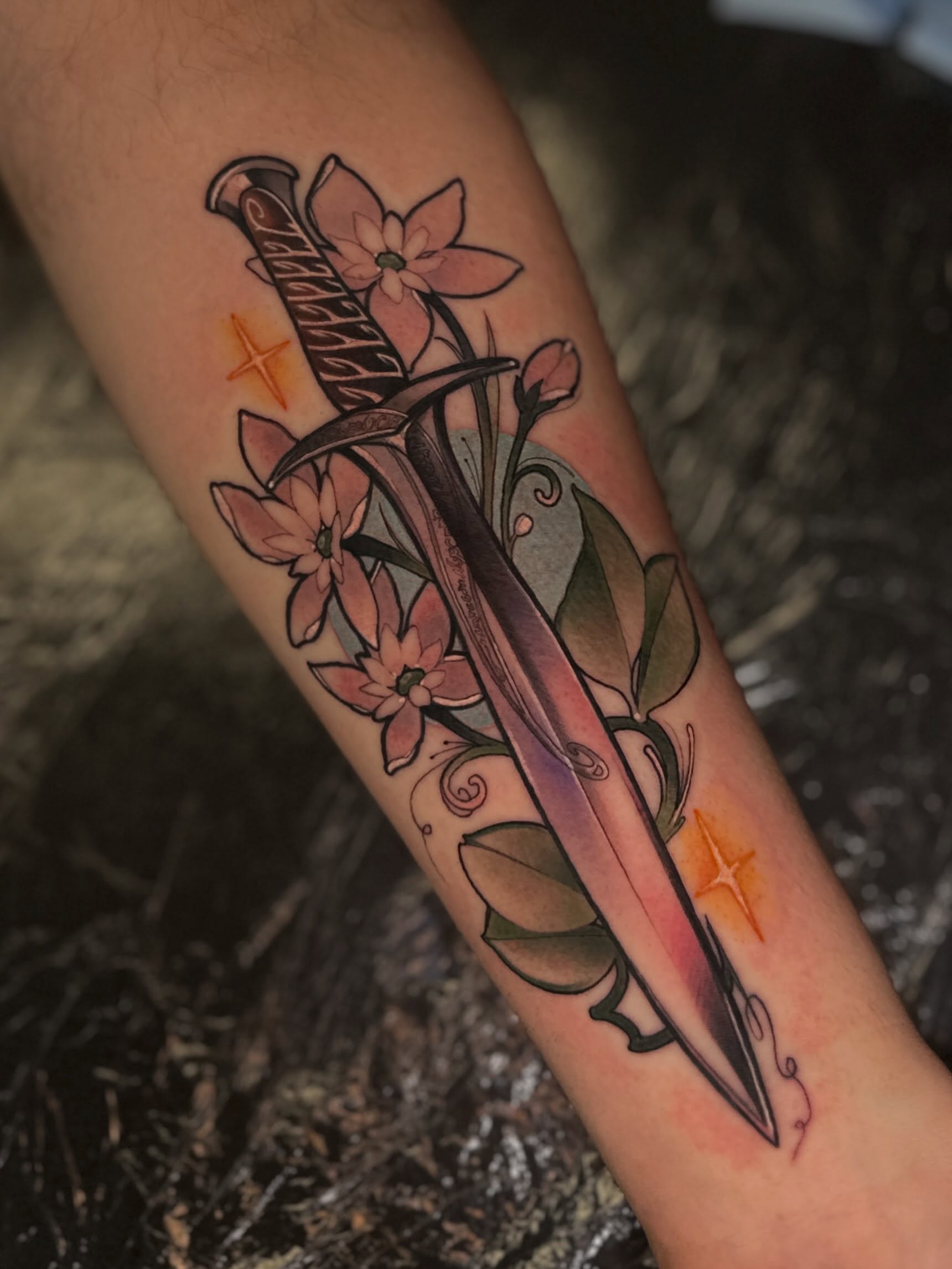 Tattoo by @mattisonfire — american_traditional, watercolor