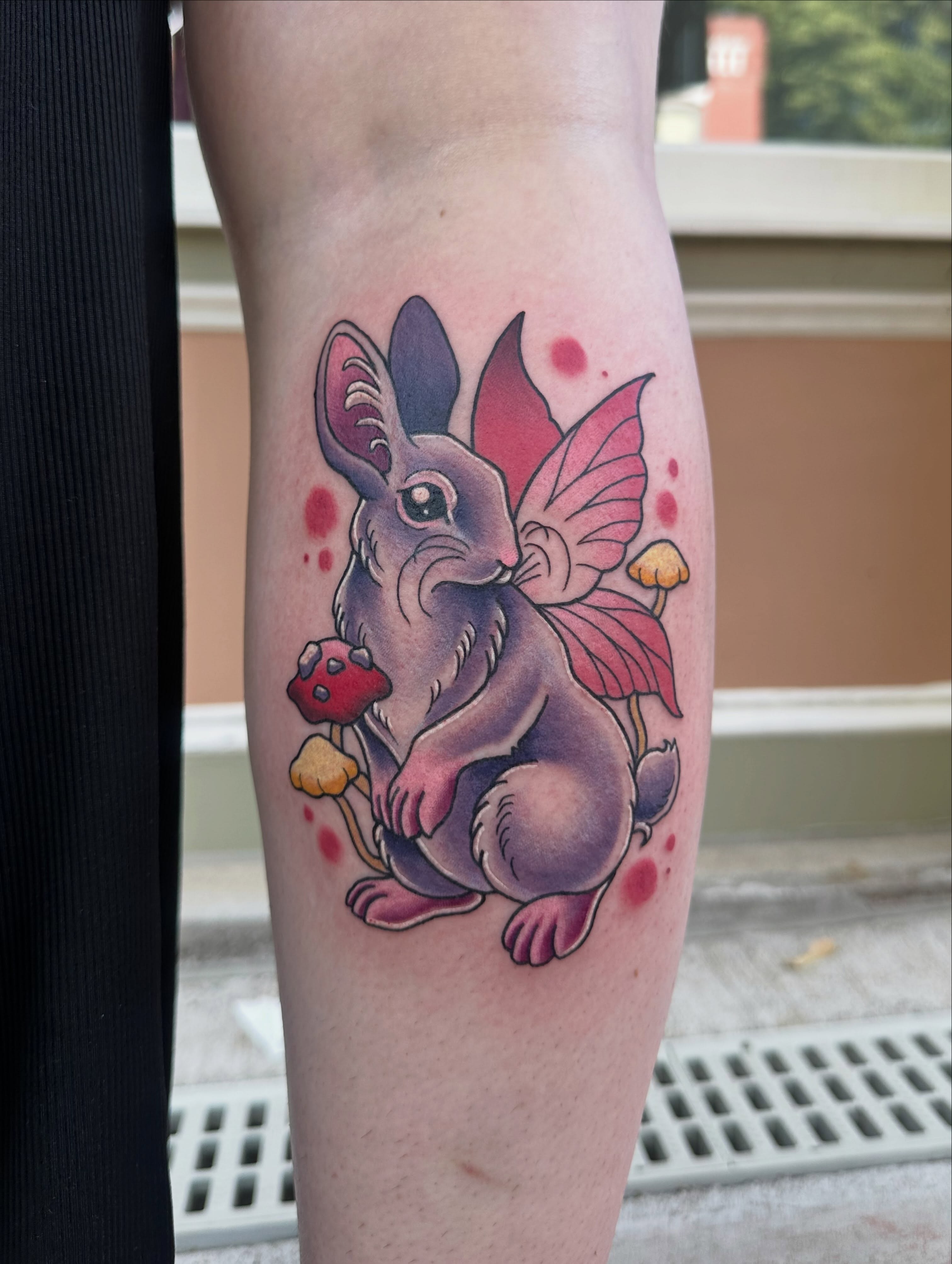 Fairy rabbit new school tattoo on the forearm by 🌿 Vicky Stoner 🌿
