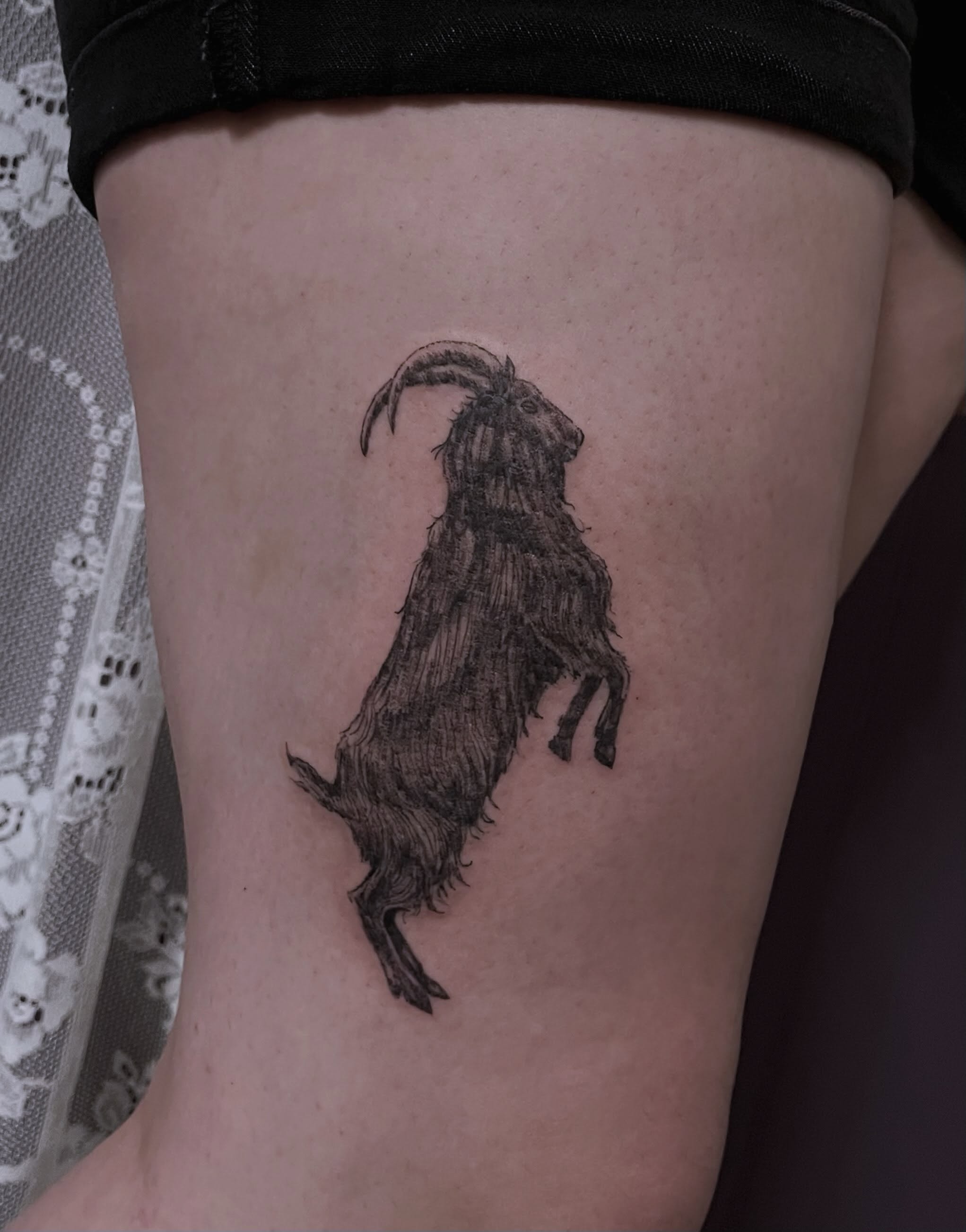 Tattoo by @sage.aries.ink — black_and_grey