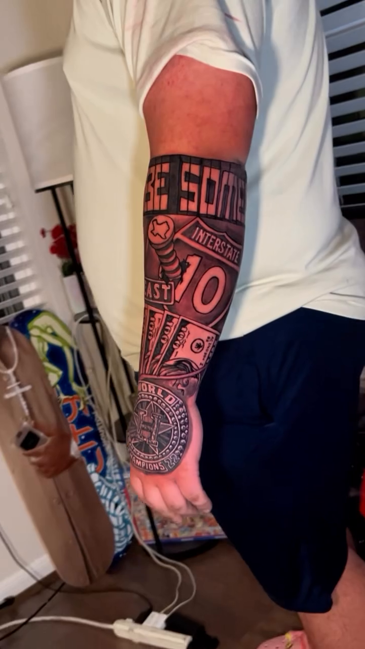 Tattoo by @tattoosbydee__ — lettering_script, blackwork