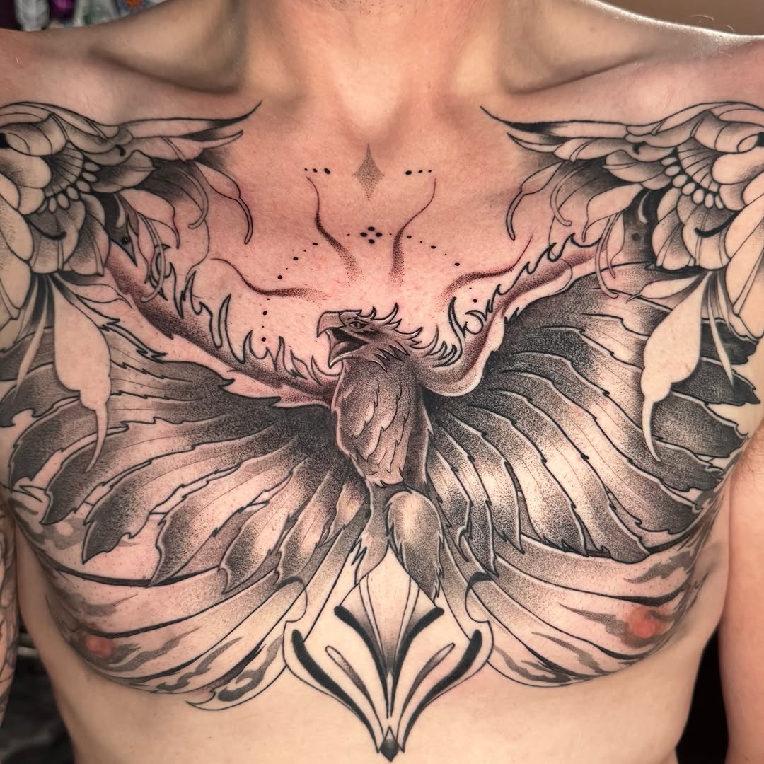 Tattoo by @dante_srs — dotwork, black_and_grey