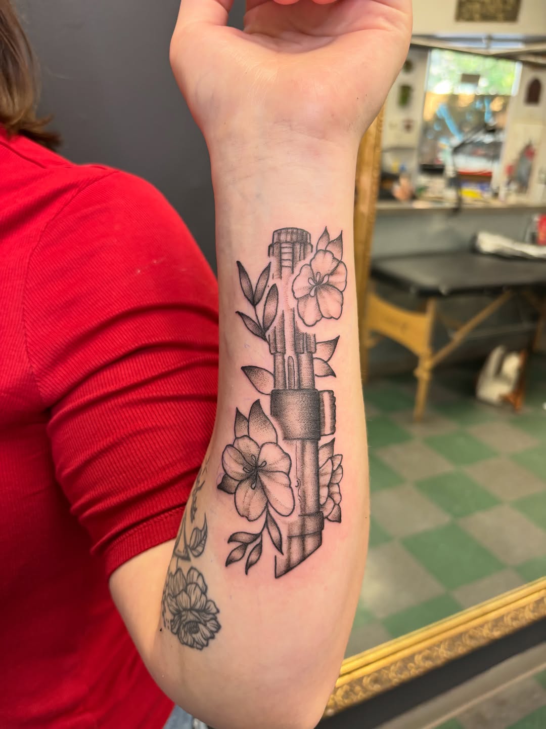 Tattoo by @noahbtattoos — black_and_grey, realism