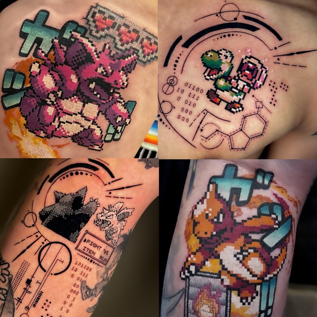 Tattoo by @mrpixel.tattooer — geometric, new_school