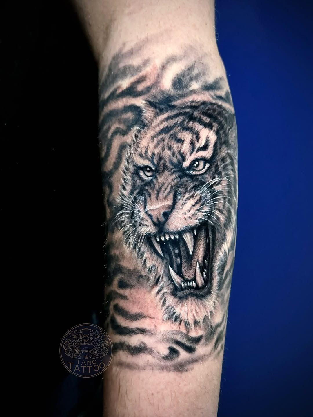 Tattoo by @tftattoo โ realism, black_and_grey